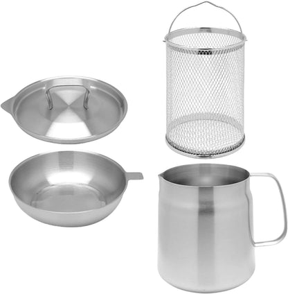 2 in 1 Stainless Steel Cooking Pot (Fryer and Oil Filter)