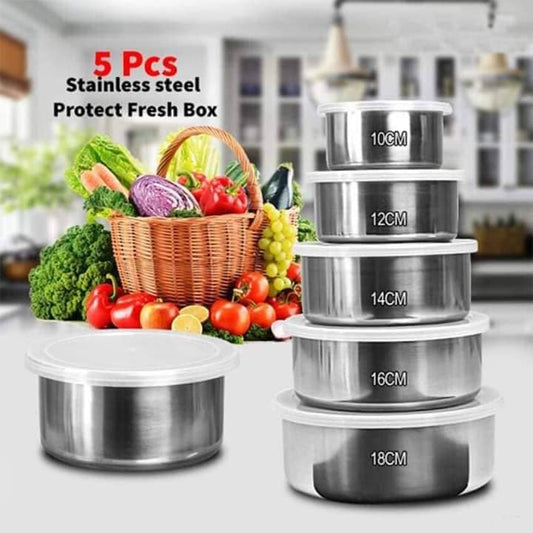 PROTECT FRESH BOX - 5 Pieces High Quality Stainless Steel Ware Set