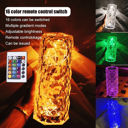 Crystal Color Changing Touch Operated + Remote Control Lamp
