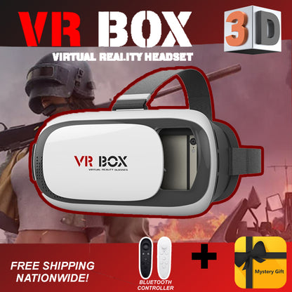VR BOX 3.0 with Bluetooth Controller + Mystery Gift worth 700